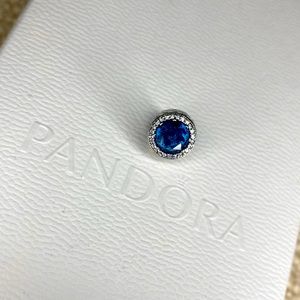 Pandora Radiant Hearts Dark Blue Charm